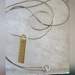 CHANEL Gold Tone Pendant On Necklace (925 Silver)